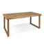 Table de salle à manger d'extérieur en bois d'acacia de 69 po, finition sablée naturelle