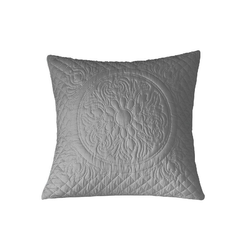 Castoria Deluxe Quilted Grandeur Pinsonic Cushion, Grey