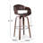 Mid-Century Modern Wooden Frame Swivel Bar Stool-196968329