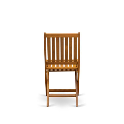 Dickinson Foldable Patio Dining Chairs - Acacia Wood, Set of 2, Natural Oil