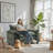 Chenille Cloud Accent Chair with Ottoman, Oversized Deep Seat Lounge Chair with Pillow-37788288