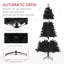 Arbre de Noël artificiel à ouverture automatique 6 / 7,5 / 9 pi avec extrémités de branches et base en acier