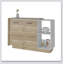 Ensemble de cuisine 2 pièces à 7 tablettes et 4 portes Crescent avec rangement spacieux et finition chêne clair pour les cuisines modernes