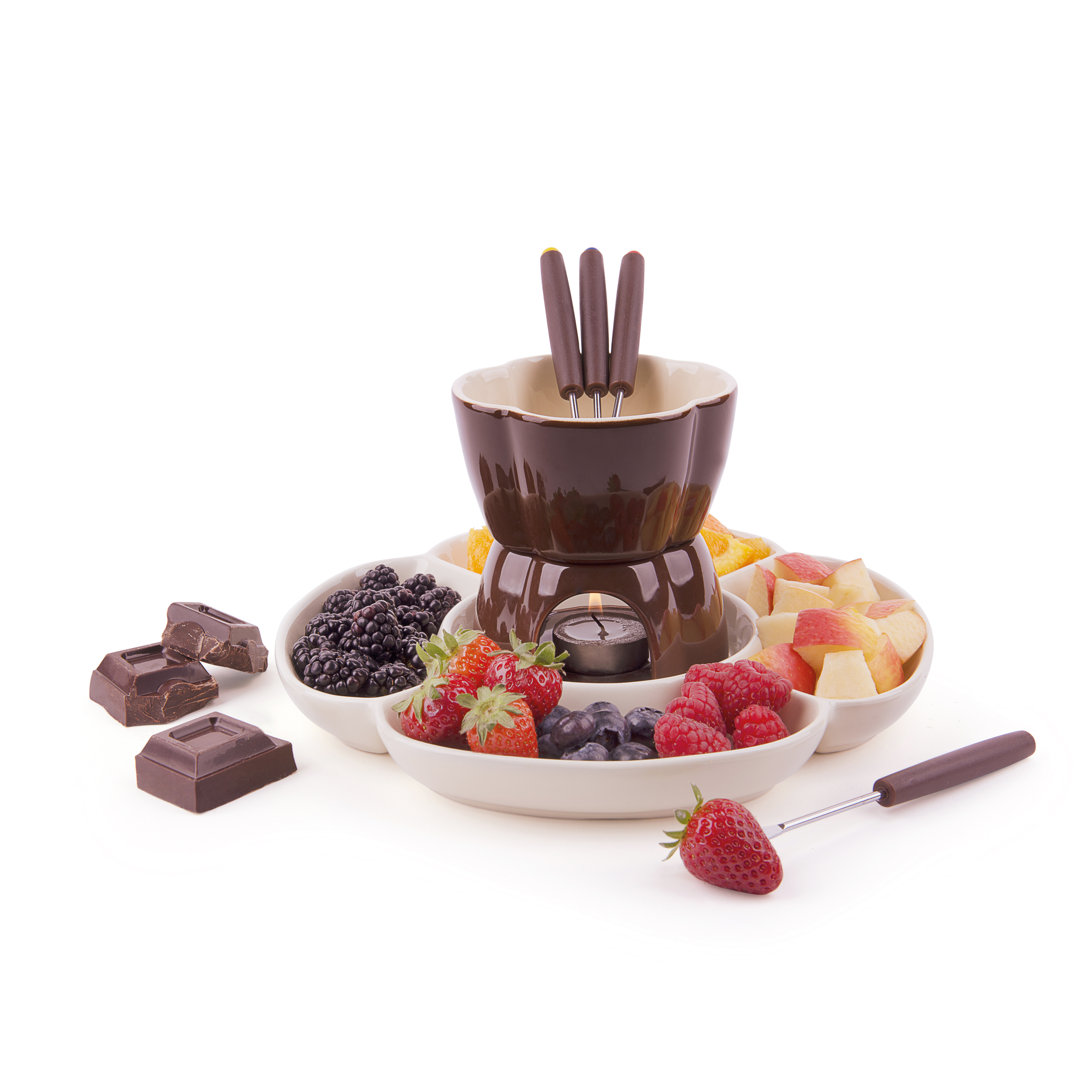 2 L Fondue-Set Chocolate aus Keramik