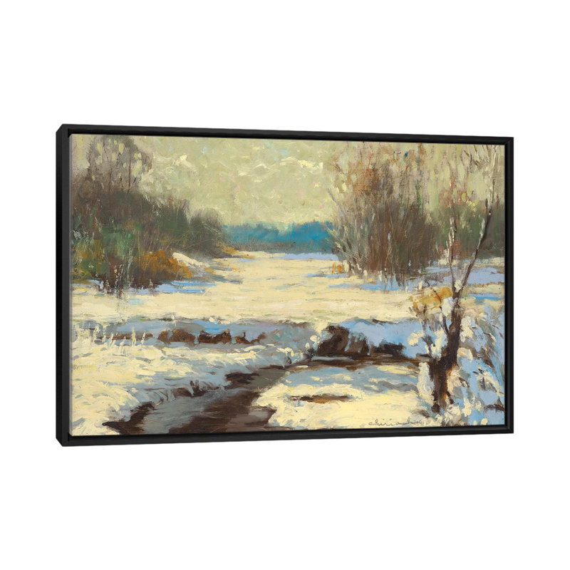 « river pass » par ernest chiriacka, reproduction d’impression sur toile tendue, H 18 po x l 26 po x P 1,5 po, Pas de tapis
