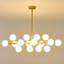 Luminaire suspendu 70,8 po - Verre - Or-1294970364