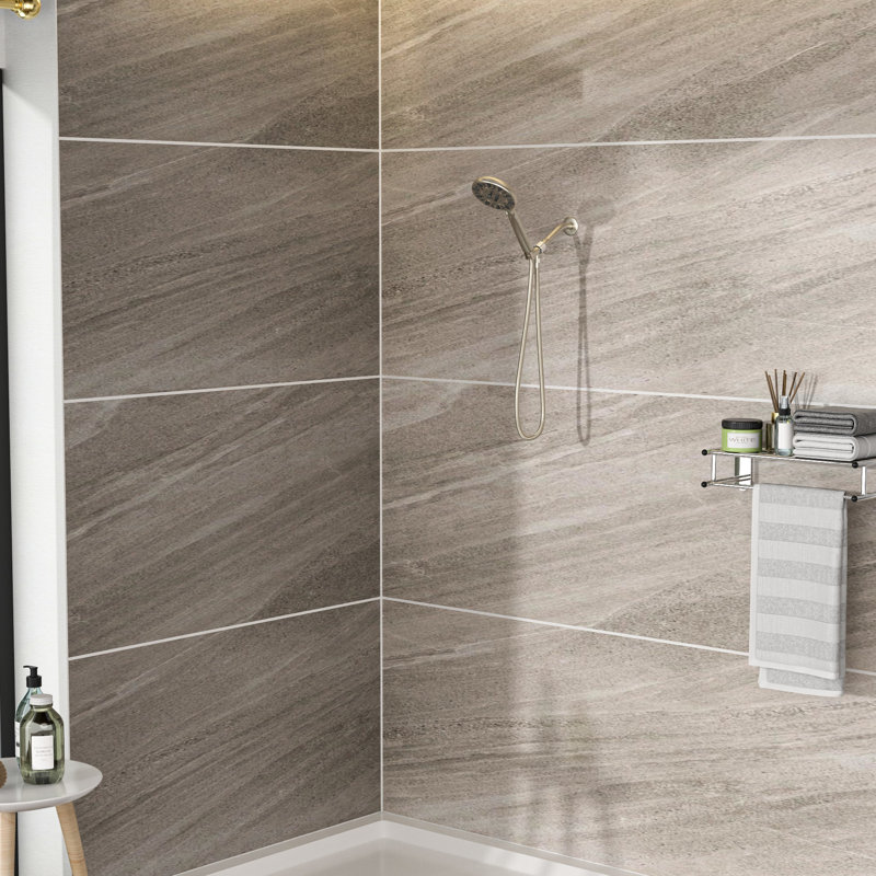 Brushed Nickel Hand Shower With 7 Spray Modes - 4.7" Gel Nozzle Head, 59" Stainless Steel Hose, Adjustable Holder For Relaxing Bath Experience Handheld Settings Angle