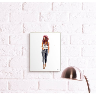 Girl Power Expression Fashionista debout pose par Ziwei Li - impression d'art graphique