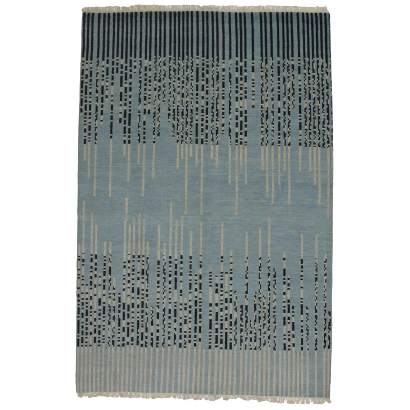 Canvello Hand Made Modern All Over Indo Gabbeh Rug - 6'1'' X 9'1''