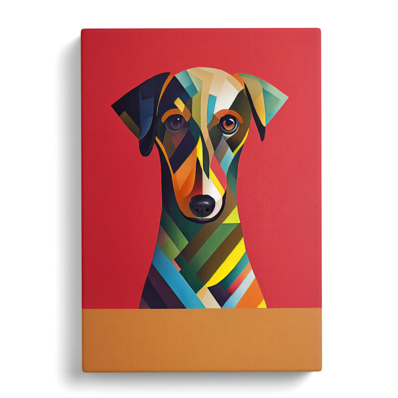 Dachshund Contemporary - Wrapped Canvas, 50cm H x 35cm W x 3cm D