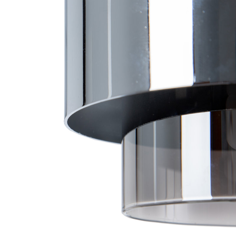Mcglone 1 - Light Silver Cylinder Pendant