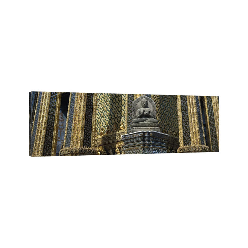 Emerald Buddha, Wat Phra Keo, Bangkok, Thailand - Wrapped Canvas Panoramic Print, 30.48 cm H x 91.44 cm W x 1.91 cm D