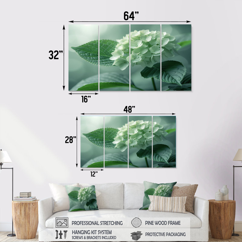 Ensemble de décorations murales hortensia tropicale, H 28 po x l 48 po