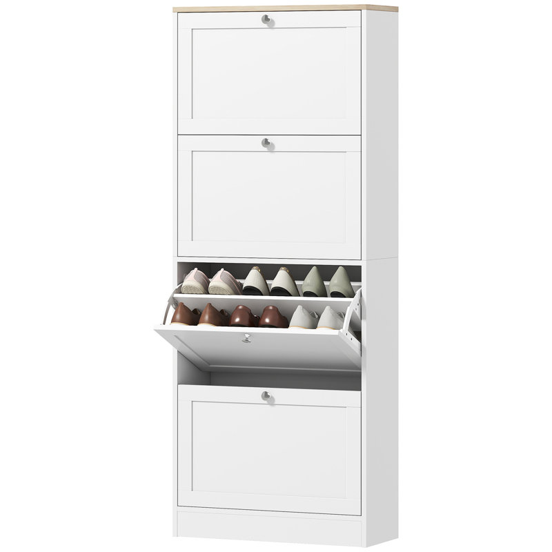 24 Pair Flip Down Shoe Storage