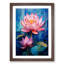 Lotus Flower Cubism - Single Picture Frame Print on Wood-1412168527-1412168522
