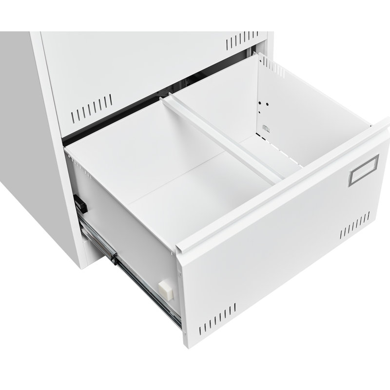 Classeur verrouillable 2 tiroirs Shah Office, Blanc