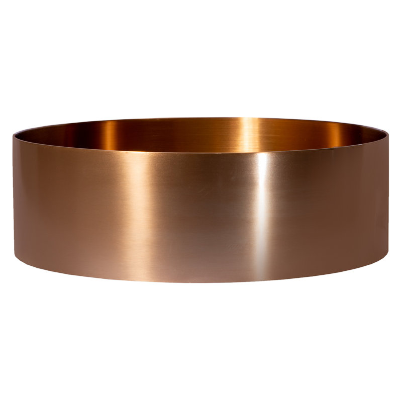 Eden Bath 15'' Stainless Steel Circular Bathroom Sink, Rose Gold