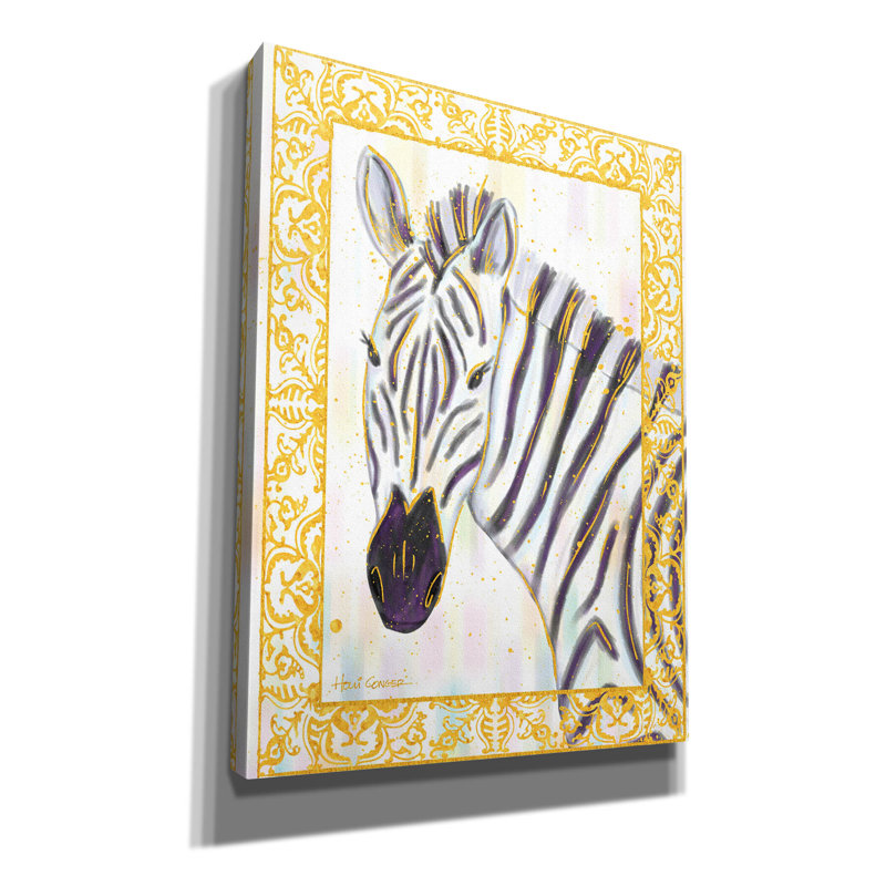 «Gilded Safari 4» par Holli Conger, art mural sur toile, H 16 po x l 12 po x P 0,75 po