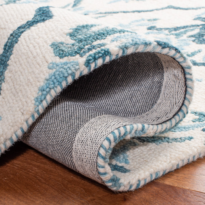 Tapis géométrique en laine crocheté à la main Guzi, Tapis de couloir 2 pi 3 po x 8 pi