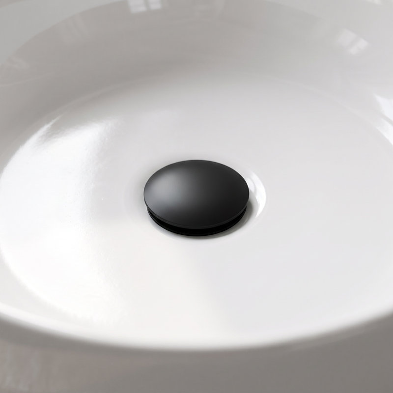Pop-Up Bathroom Sink Drain, Matte Black