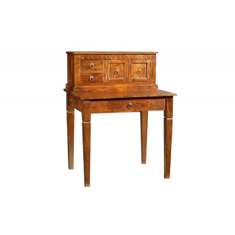 Oxford Solid Wood Writing Desk, Honey