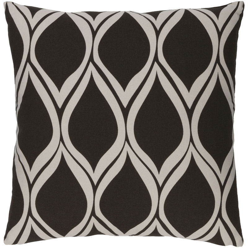 Ochoa Geometric Cotton Throw Pillow, 22" H x 22" W x 4" D, Teal / Light Gray