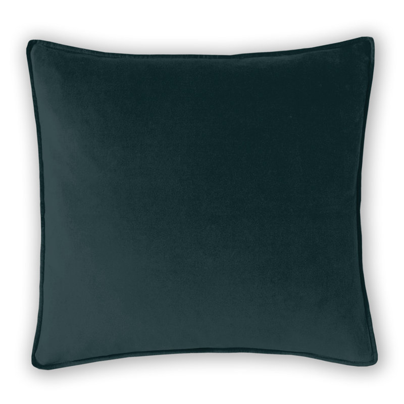 Alla Square Velvet Pillow Cover & Insert, 20" x 20", Red