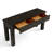 Natural Wood Console Table With Diamond Pastoral Pattern Inlay Design, Concealed Handle Drawer Sofa Table Entryway Table-966848271