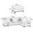Abbondio 3-Piece Sectional Set W/ Ottoman-1525206599-1532692855