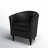Kronos Faux Leather Barrel Chair-35553877