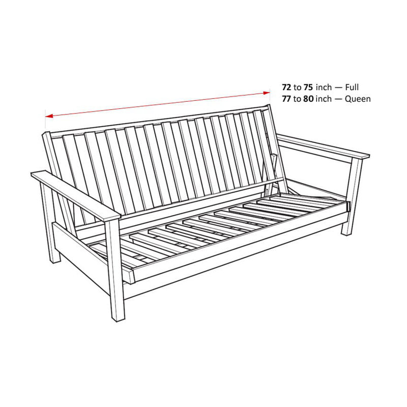 Housse de futon à texture velours M10, Complète