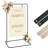 Wedding Welcome Sign Stand, 50/68 in Adjustable Metal Wedding Sigh Holder with 4 Faux Leather Straps, Hanging Sign Stand for Display Party Baby Shower-1819879375