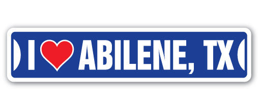 Plaque de rue Abilene Tx en plastique robuste 6 po x 24 po