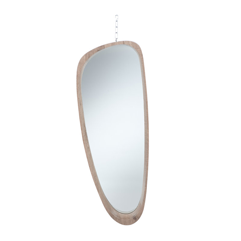 Maderia Wood Flat Wall Mirror