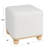 Square Boucle Upholstered Ottoman