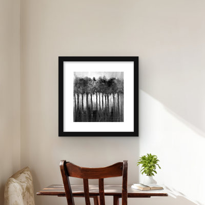 Arbres monochromes - impression de paysage noir et blanc pour la décoration
