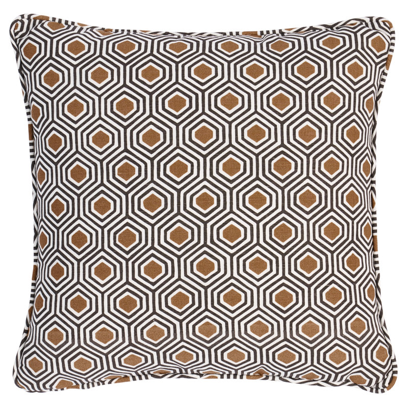 Otis Hand Print Pillow, Blue, 18" x 18"