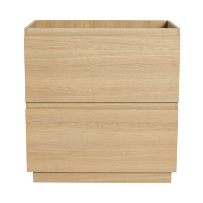 Meuble-lavabo 30 po - Meuble-lavabo encastré moderne à deux tiroirs encastré en chêne en bois d'ingénierie moderne, armoire avec 2 tiroirs, design, bois, finition élégante