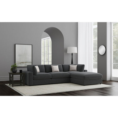 Rhette 4-Piece Upholstered Sectional With Ottoman