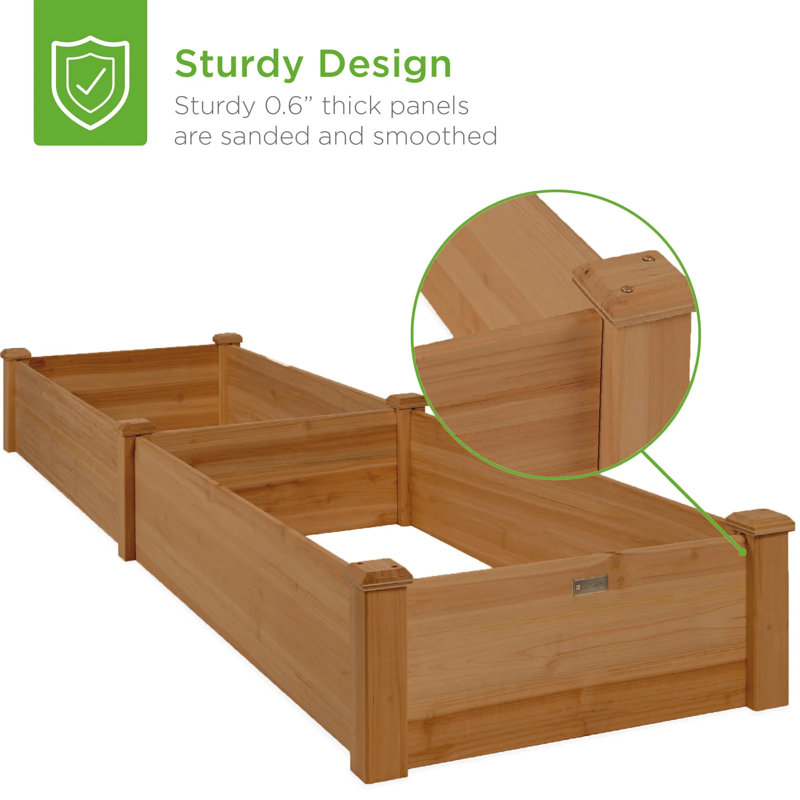 Arlmont & Co. Truro Wood Outdoor Raised Garden Bed & Reviews | Wayfair