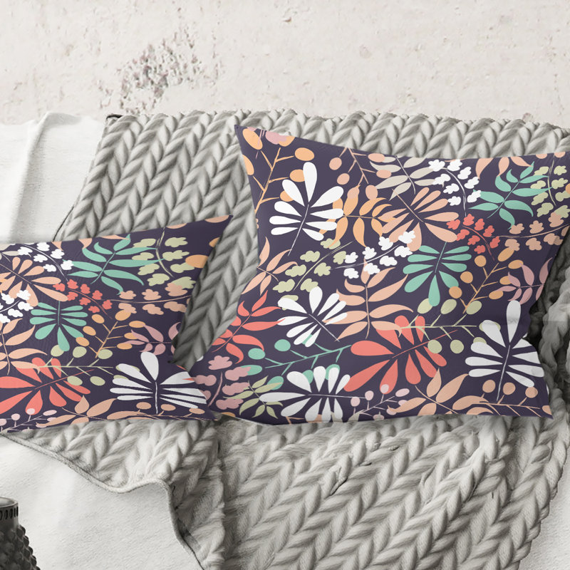 Coussin décoratif rétro Mid-Century, 16 po x 1 po