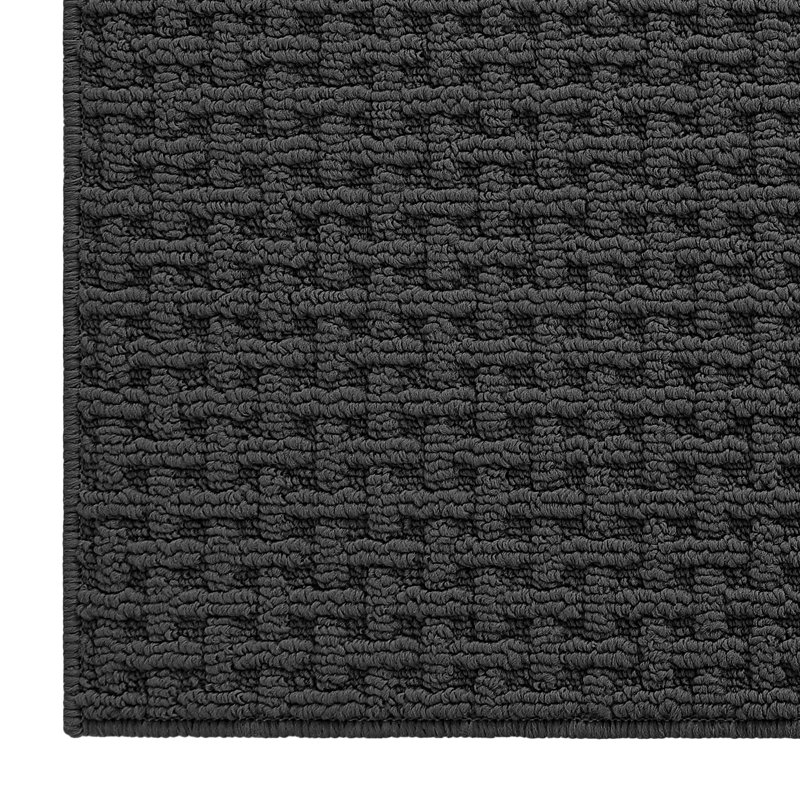 Paillasson intérieur antidérapant lavable, Gris foncé, L 32 po x L 47 po