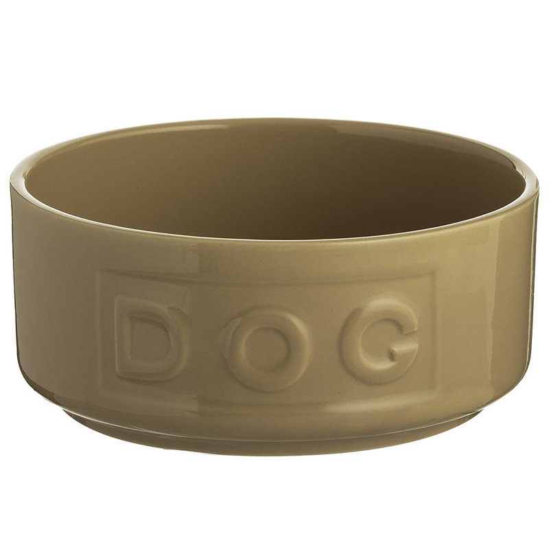 Mason Cash: bol pour chien Cane - 5,2 po, 13,5 oz - brun clair, plat nourriture-eau, grès céramique durable, va au micro-ondes et au lave-vaisselle, repas-hydratation pour animaux de compagnie