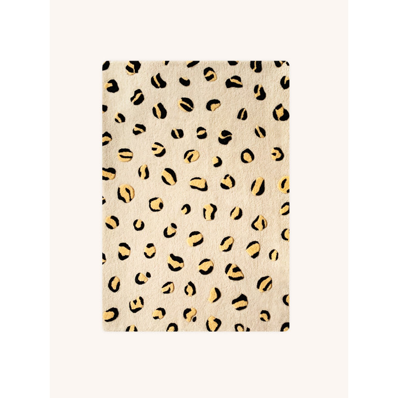 Rug Leopard, Rectangle 2'7.5" x 3'11.24"