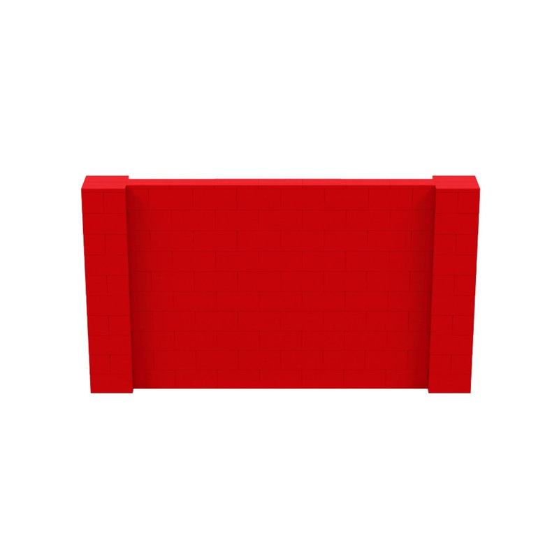 Ensemble mural de blocs géants 7 'T, H 60 po x l 108 po x P 12 po, Rouge