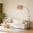 Peavine 76" H Rattan Arched Floor Lamp with Remote Control and Shade-1033309996