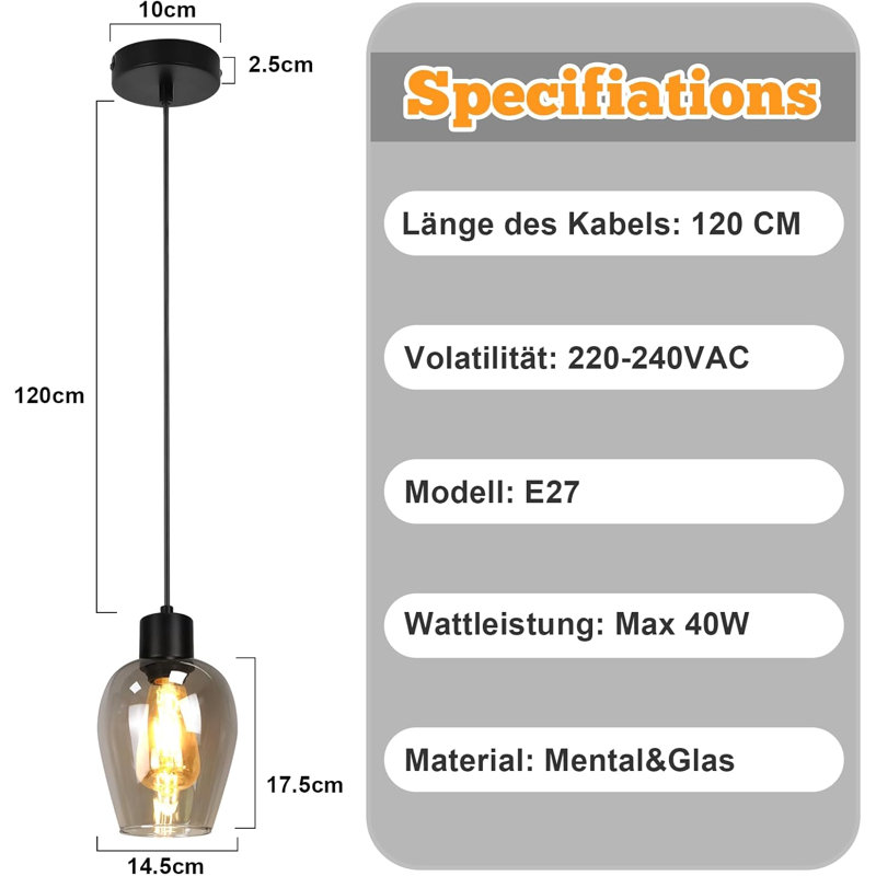 - Light Stainless Steel Pendant