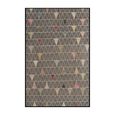 Tapis abstrait gris / brun Hao
