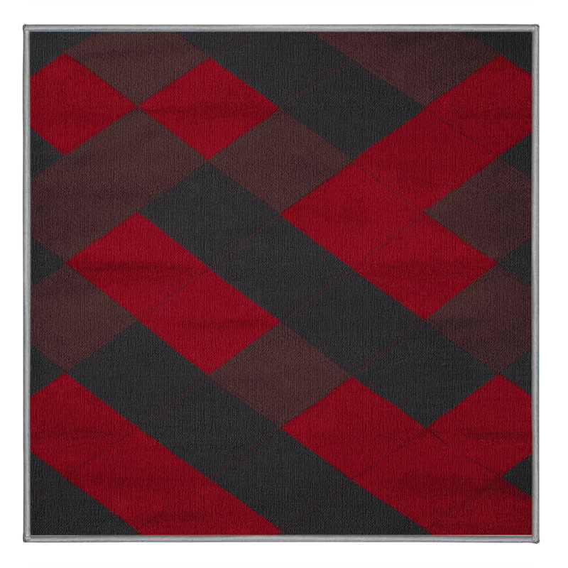Tapis mauve lavable à la machine, Carré 3 pi