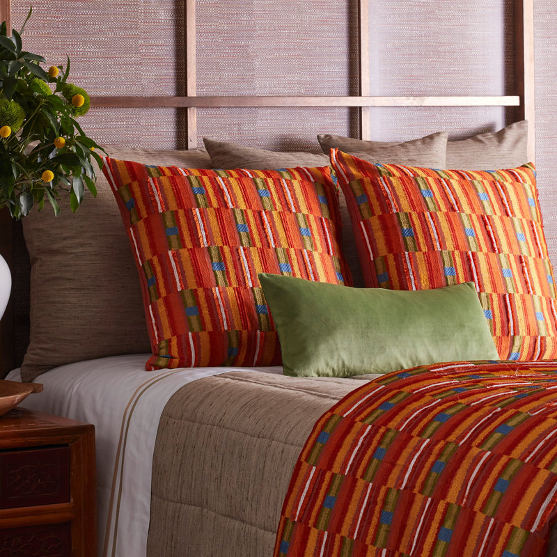 The Met X Ann Gish Pluma Linen Square Pillow Cover & Insert